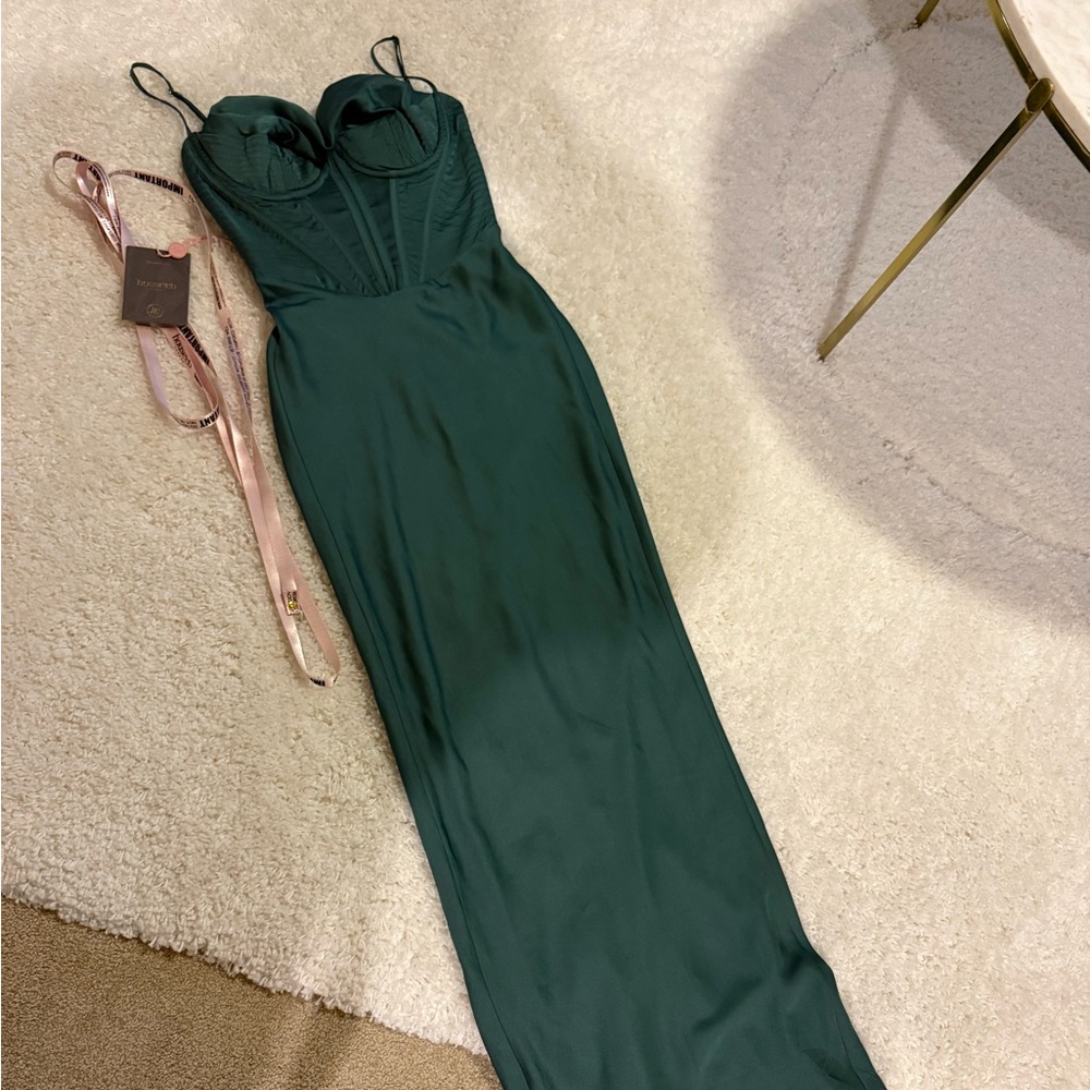 House of CB Charmaine Corset Dress in Pine - Picture 6 of 14